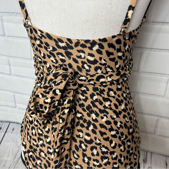 Aerie Leopard Wrap One Piece Swimsuit size small - Picture 6 of 10